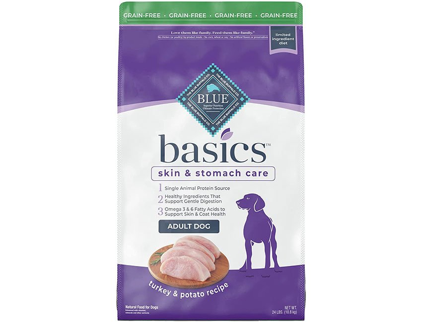 Blue Buffalo Basics Skin Stomach Care, Grain Free Natural Adult Dry Dog Food
