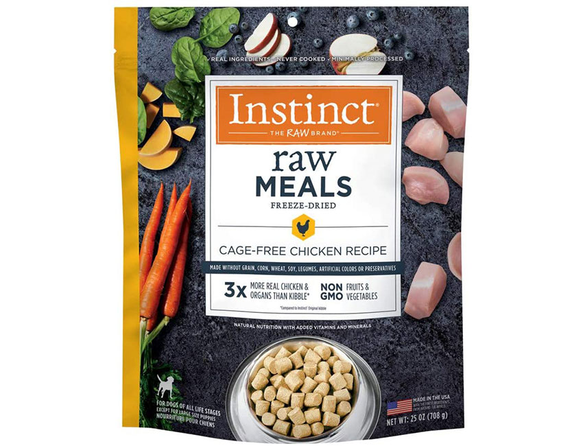 Instinct Frozen Raw Bites Grain-Free Cage-Free Chicken Recipe Dog Food